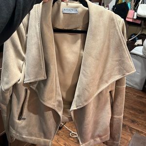 Suede Jacket, Creme colored (Blazer/Suit Style)